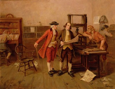 Benjamin Franklin, Printer by John Ward Dunsmore